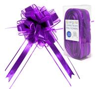 Allgala 10 piezas 8 pulgadas Jumbo 2,5 pulgadas (6,4 cm) de ancho Cinta de organza Tirar lazo de flores para envolver regalos Cestas Decoraciσn d