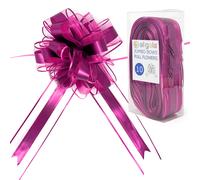 Allgala 10 piezas 8 pulgadas Jumbo 2,5 pulgadas (6,4 cm) de ancho Cinta de organza Tirar lazo de flores para envolver regalos Cestas Decoraciσn d