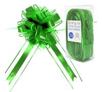 Allgala 10 unidades, 8 pulgadas, jumbo, 2,5 pulgadas (6,4 cm) de ancho, cinta de organza, lazo de flores para envolver regalos, cestas, decoraciσ