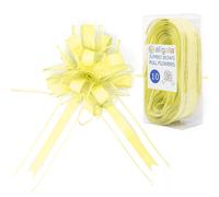 Allgala 10 unidades, 8 pulgadas, jumbo, 2,5 pulgadas (6,4 cm) de ancho, cinta de organza, lazo de flores para envolver regalos, cestas, decoraciσ