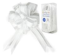 Allgala 10 unidades, 8 pulgadas, jumbo, 2,5 pulgadas (6,4 cm) de ancho, cinta de organza, lazo de flores para envolver regalos, cestas, decoraciσ