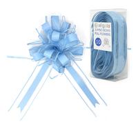 Allgala 10 unidades, 8 pulgadas, jumbo, 2,5 pulgadas (6,4 cm) de ancho, cinta de organza, lazo de flores para envolver regalos, cestas, decoraciσ