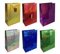 Allgala 12 bolsas de regalo de holograma XL premium (17 pulgadas XL) GP54936