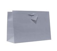 Allgala 12PK Value Premium Bolsas de papel de color sólido (16 pulgadas de ancho Vogue-Silver-GP50047)