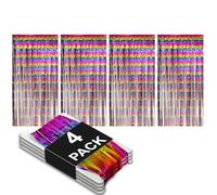 Allgala 4PK - Cortinas metálicas con Flecos para decoración de Puertas