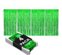 Allgala 4PK - Cortinas metálicas con flecos para decoración de puertas