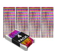 Allgala BD52500 - Cortinas metálicas para fiesta (3,3 x 8,2 pies)