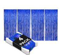 Allgala BD52506 - Cortinas metálicas (3,3 x 8,2 pies, 1 x 2,5 m), color azul