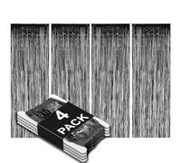 Allgala BD52602 - Cortinas metálicas para fiesta (3,3 x 9,8 pies)