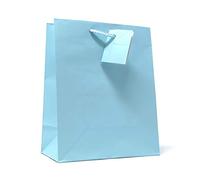 Allgala - Bolsas de papel de regalo, 12 unidades, color sólido, 09"MED, Azul claro