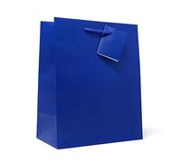 Allgala - Bolsas de papel de regalo, 12 unidades, color sólido, 09"MED, Azul oscuro