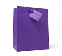Allgala - Bolsas de papel de regalo, 12 unidades, color sólido, 09"MED, Púrpura