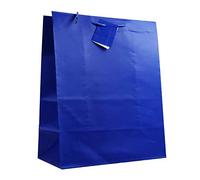 Allgala - Bolsas de papel de regalo, 12 unidades, color sólido, 13"LG, Azul oscuro