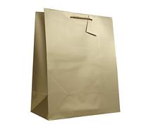 Allgala - Bolsas de papel de regalo, 12 unidades, color sólido, 13"LG, Dorado