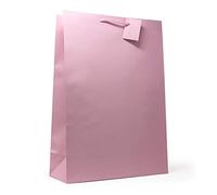 Allgala - Bolsas de papel de regalo, 12 unidades, color sólido, 17"XL, Rosado