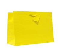 Allgala - Bolsas de regalo de papel de color sólido (12 unidades, 16 pulgadas de ancho, color amarillo-GP50117)