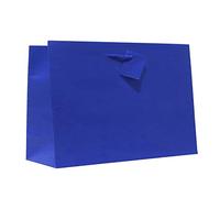Allgala - Bolsas de regalo de papel de color sólido (12 unidades, 16 pulgadas de ancho, color azul oscuro-GP50067)