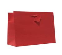 Allgala - Bolsas de regalo de papel de color sólido (12 unidades, 16 pulgadas de ancho, color rojo-GP50057)
