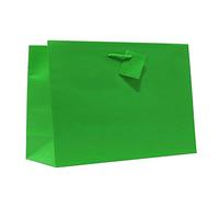 Allgala - Bolsas de regalo de papel de color sólido (12 unidades, 16 pulgadas de ancho, color verde-GP50077)