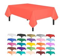 Allgala - Juego de 12 manteles desechables de plástico de peso medio, 12PK 54"x108", Coral