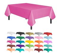 Allgala - Juego de 12 manteles desechables de plástico de peso medio, 12PK 54"x108", Fuscia