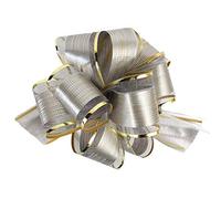 Allgala Value Pack - Lazos de flores para regalo de Navidad y de día festivo ABCD, Arco de tiro plateado.
