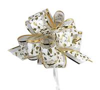 Allgala Value Pack - Lazos de flores para regalo de Navidad y de día festivo ABCD, Lazo blanco