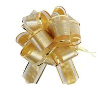 Allgala Value Pack - Lazos de flores para regalo de Navidad y de día festivo, Arco tirante dorado