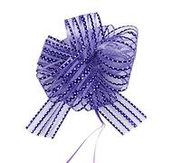 Allgala Value Pack - Lazos de flores para regalo de Navidad y de día festivo, Lazo morado