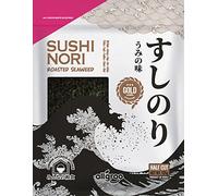 Allgroo Hoja de alga nori para sushi, tostadas, cortadas a la mitad - 1 x 125 gr