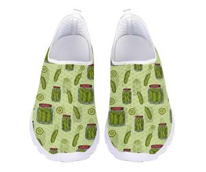 Allhaitong Tenis Go Walk para mujer, transpirables, ligeros, cómodos, para lactancia, zapatos planos casuales, Pepino, 43 EU