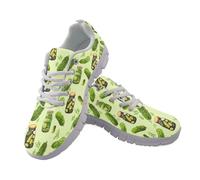 Allhaitong Tenis para mujer, ligeros, antideslizantes, informales, para caminar, correr, gimnasio, entrenamiento, tenis de malla transpirable, Pepino, 40 EU