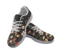 Allhaitong Zapatillas de correr para mujer, cómodas, ligeras, atléticas, para correr, gimnasio, tenis, zapatos antideslizantes, Flores de hongo, 37.5 EU