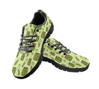Allhaitong Zapatillas de deporte para hombre, ligeras, para correr, caminar, informales, suela negra, zapatos de tenis, Pepino, 45 EU