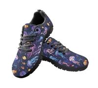 Allhaitong Zapatillas de tenis para hombre, informales, ligeras, antideslizantes, para gimnasio, entrenamiento, correr, de malla transpirable, a la moda, medusa, 39 1/3 EU