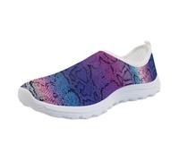 Allhaitong Zapatos casuales para caminar para mujer, tenis deportivos de malla, unisex, para playa, yoga, surf, zapatos planos, Piel De Serpiente, 37.5 EU