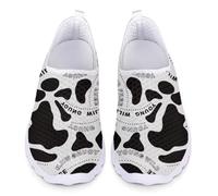 Allhaitong Zapatos casuales para caminar para mujer, zapatos planos de malla para entrenamiento, viajes, zapatos planos, Vaca salvaje joven, 42.5 EU