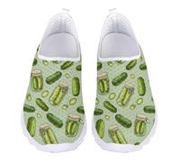 Allhaitong Zapatos de senderismo para mujer, informales, ligeros, para playa, natación, yoga, surf, piscina, atléticos, para viajes, de malla, zapatos planos, Pepino, 41 EU