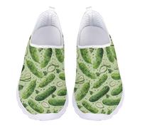 Allhaitong Zapatos deportivos para caminar para mujer, informales, de malla, cómodos, ligeros, para entrenamiento, para viajes, Pepino, 42.5 EU