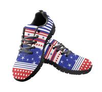 Allhaitong Zapatos deportivos para hombre, cómodos, antideslizantes, duraderos, para el trabajo, tenis, caminar, deportes, correr, The Star Spangled Banner, 44 EU
