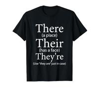 Allí Están Divertidos Profesor de Inglés Gramática Policía Camiseta gráfica económica, Hombre, Negro, L