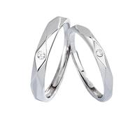 Alliance - Anillo de plata para hombre, 925, cinta de Möbius, ajustable, regalo de cumpleaños original, Ajustable, Plata 925/1000, No Gemstone