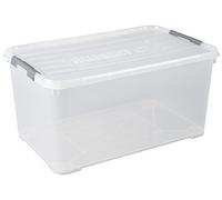 ALLIBERT 225555 Handy Box Plus Tapa con Clip Transparente plástico 80 x 50 x 39 cm, 115 L