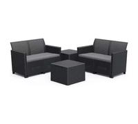 ALLIBERT K253445K939KKCLAIRE Conjunto De Muebles De Jardín Grafito