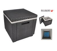 Mesa nevera ratan resina ice cube grafito 42 x 42 x 41cm