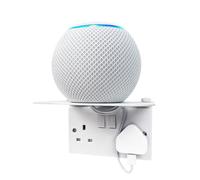 ALLICAVER Estante de doble enchufe, soporte de pared que ahorra espacio para dispositivos domésticos inteligentes y teléfonos, instalación rápida con accesorios incluidos, perfecto para cocina