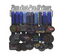 Allied Medal Perchas - Never Limit Your Challenges - Desafía tus límites (30,5 cm de ancho con 3 barras de colgar) - Soporte para medallas - Múltiples
