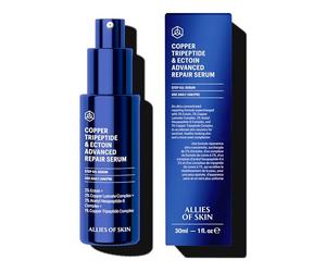 ALLIES OF SKIN - COPPER TRIPEPTIDE & ECTOIN ADVANCED REPAIR SERUM with 2% Ectoin, 2% Copper Lysinate Complex, 2% Acetyl Hexapeptide-8 Complex, and 1% Copper Tripeptide Complex 30ml / 1 oz