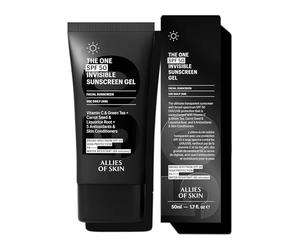 Allies of Skin - The One SPF 50 Invisible Sunscreen Gel with Vitamin C, Green Tea, Carrot Seed, Red Raspberry Seed Oil & Licorice Root, and 5 Antioxidants & Skin Conditioners. 50 ml/ 1.7 oz