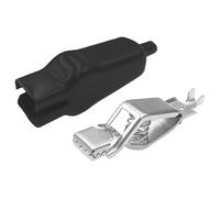 Alligator Clips eléctricos, clips de prueba de resorte, juego de 10 piezas, cubierta aislada incluida, material de hierro, engranaje de conexión duradero, para herramientas de prueba, carga de batería